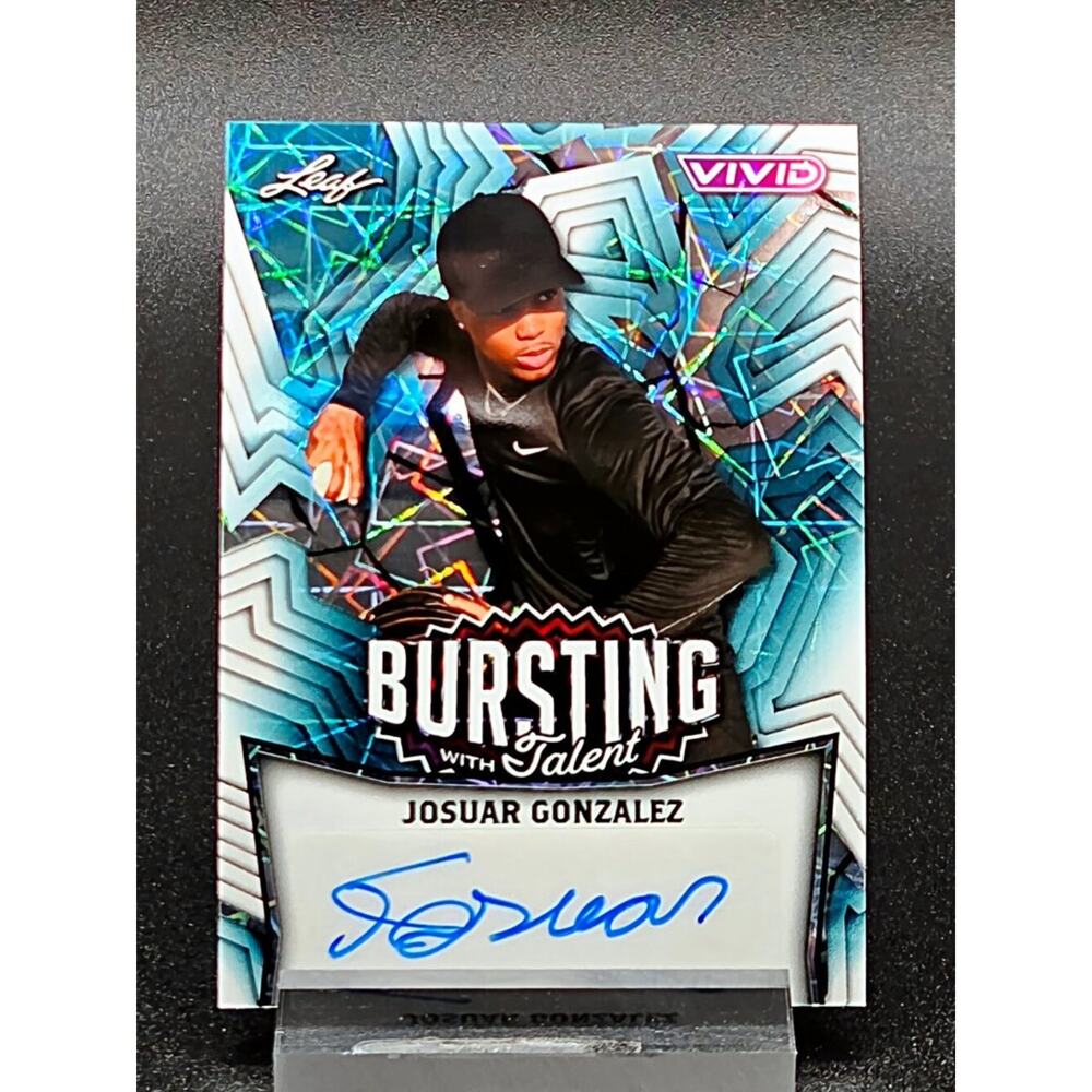 2025 Josuar Gonzalez 1/10 Bursting with Talent Auto Giants Top Prospect